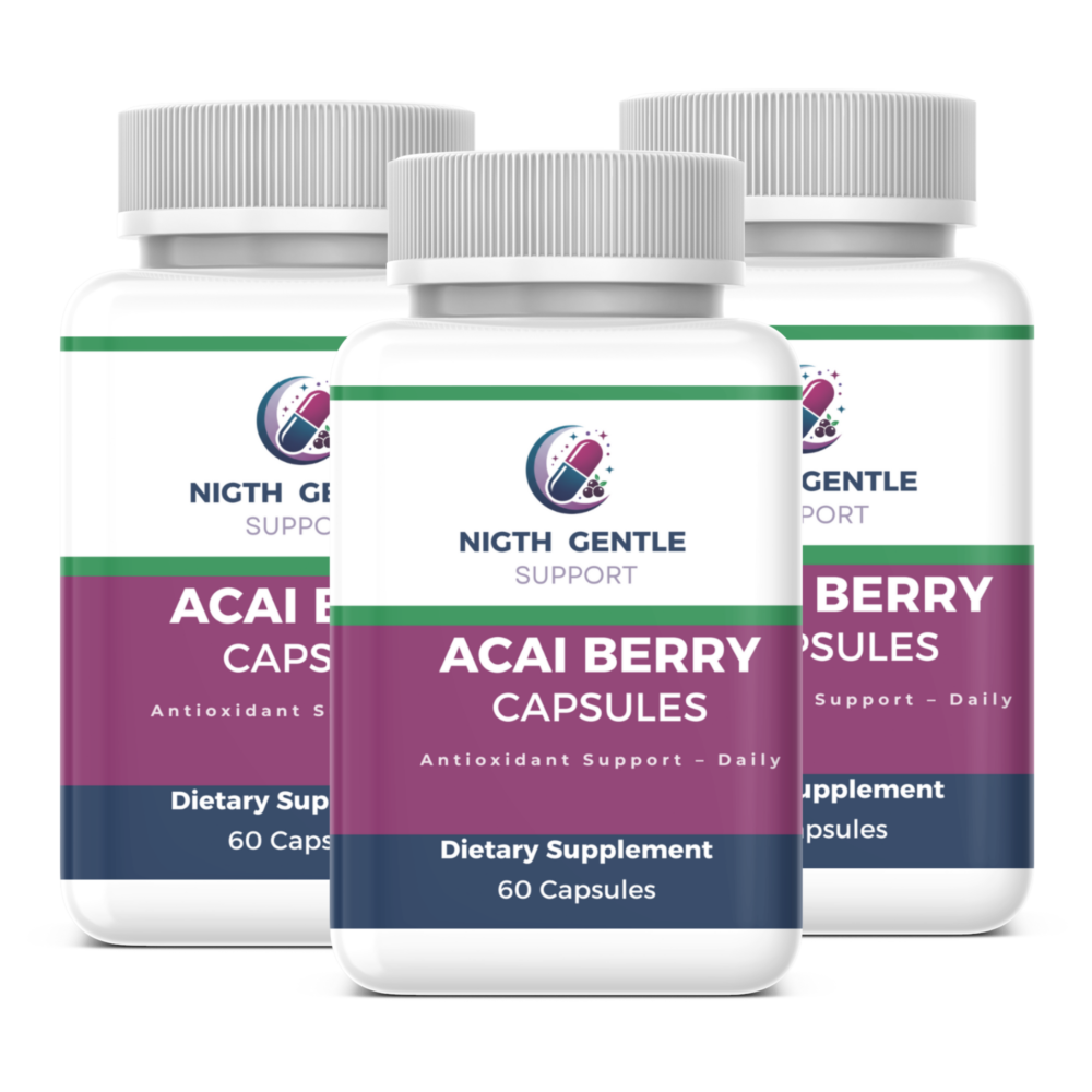 Acai Berry Capsules ( 3 Bottles, 60 Capsules)